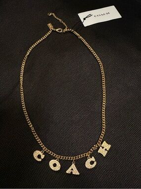 NEW COACH PAVÉ CHARM
NECKLACE